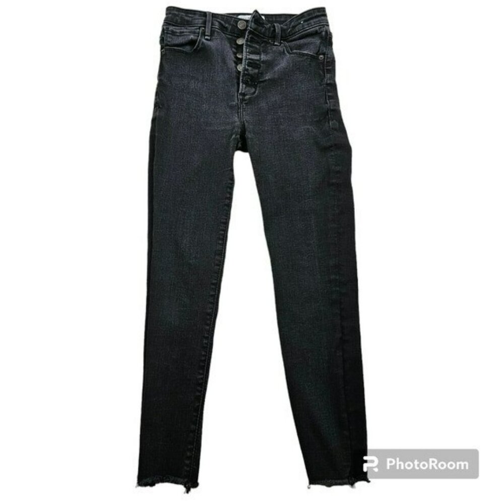 Abercrombie and Fitch Super Skinny Ankle High Rise Button Down Jeans in 26
